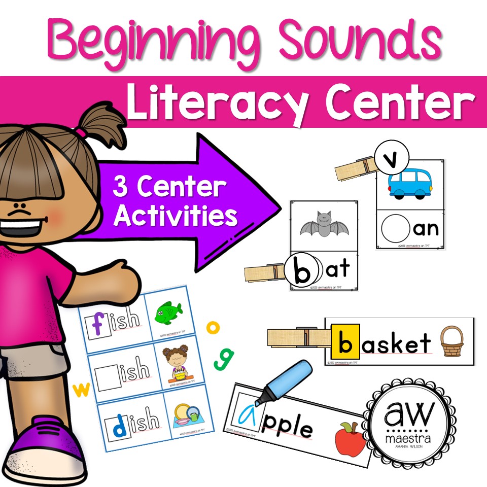 Beginning Sounds resource on TPT