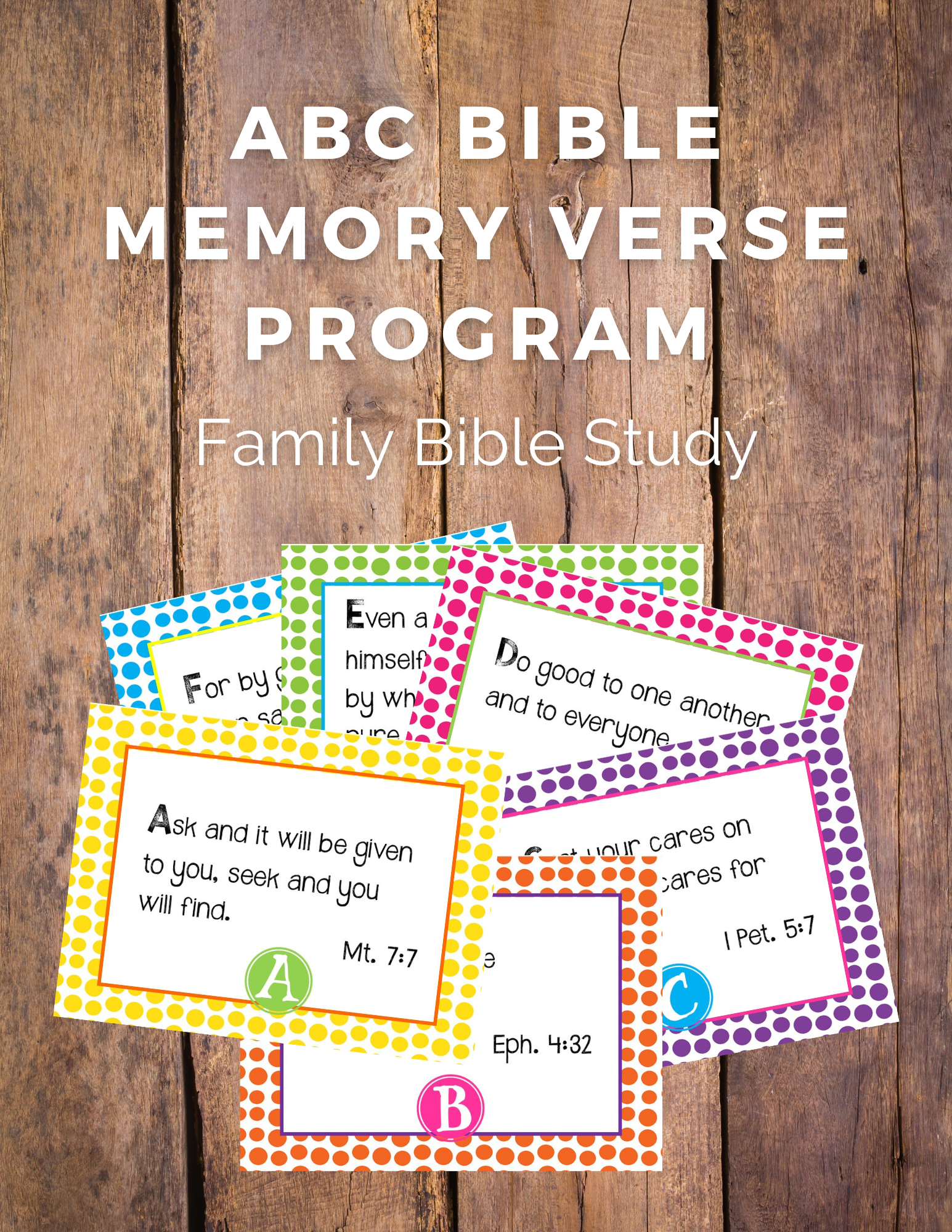ABC Bible Memory Verse Program family Bible devotional