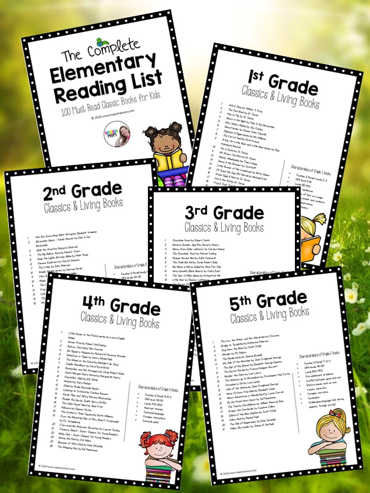 Complete Elementary Reading List for summer essentials