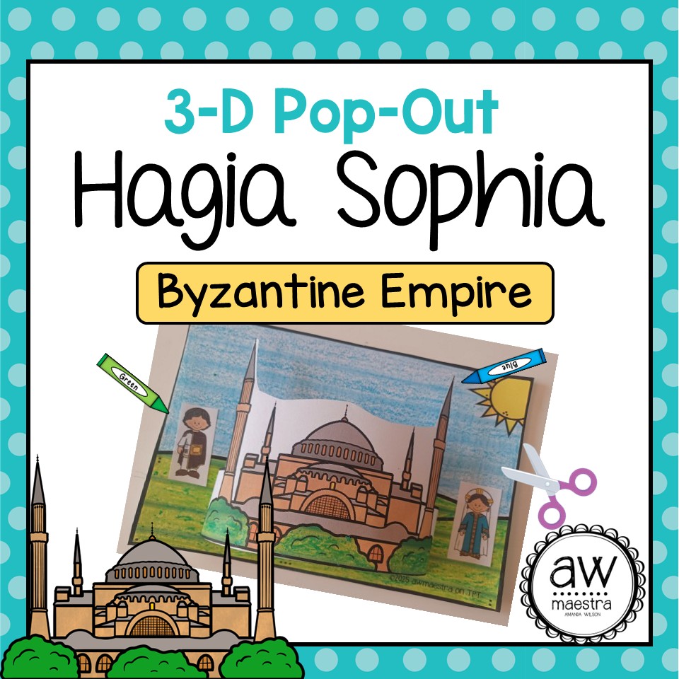 Hagia Sophia 3-D Pop-Out Craft Activity on TPT